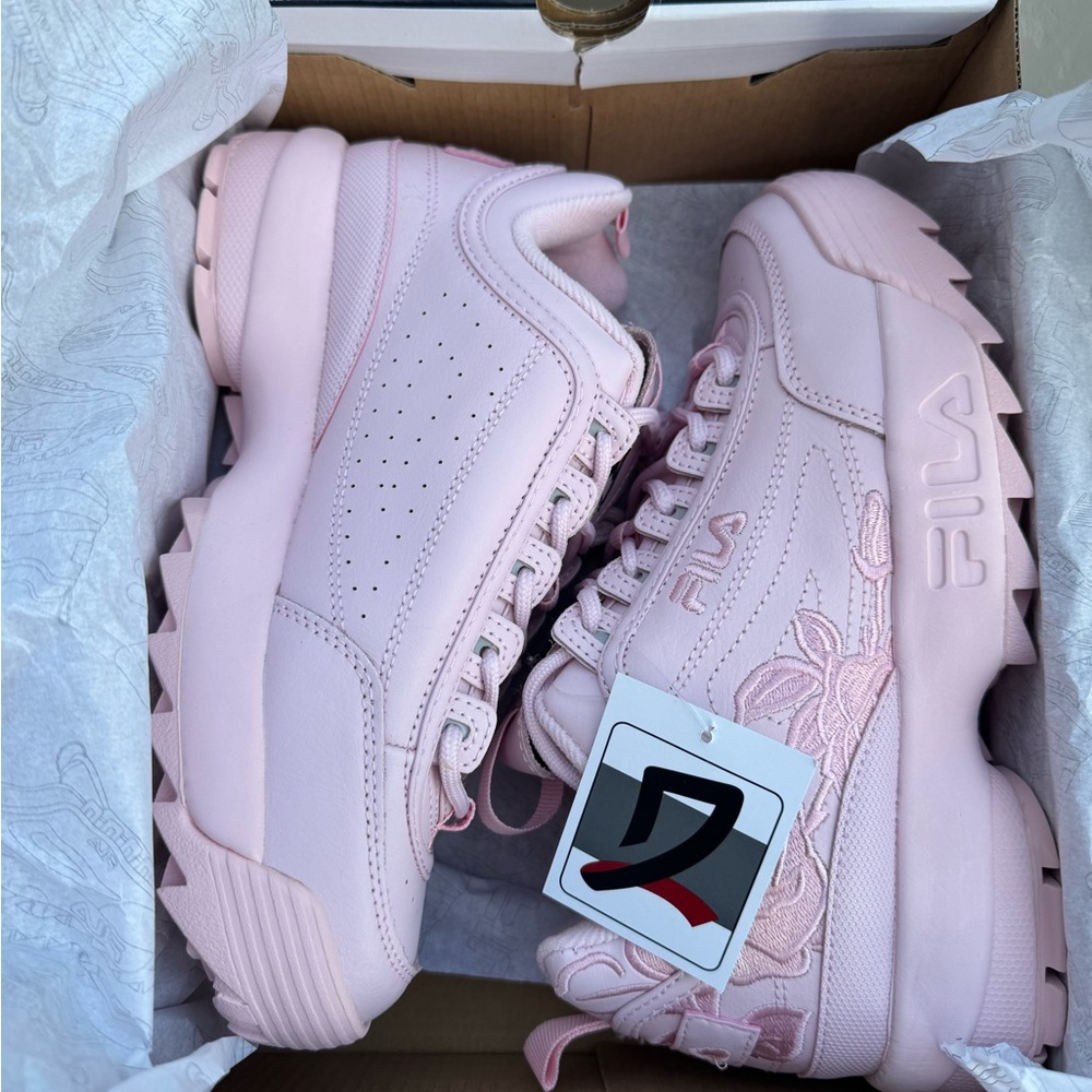Fila Pink Retro Athletic Shoes New with Chunky Sole